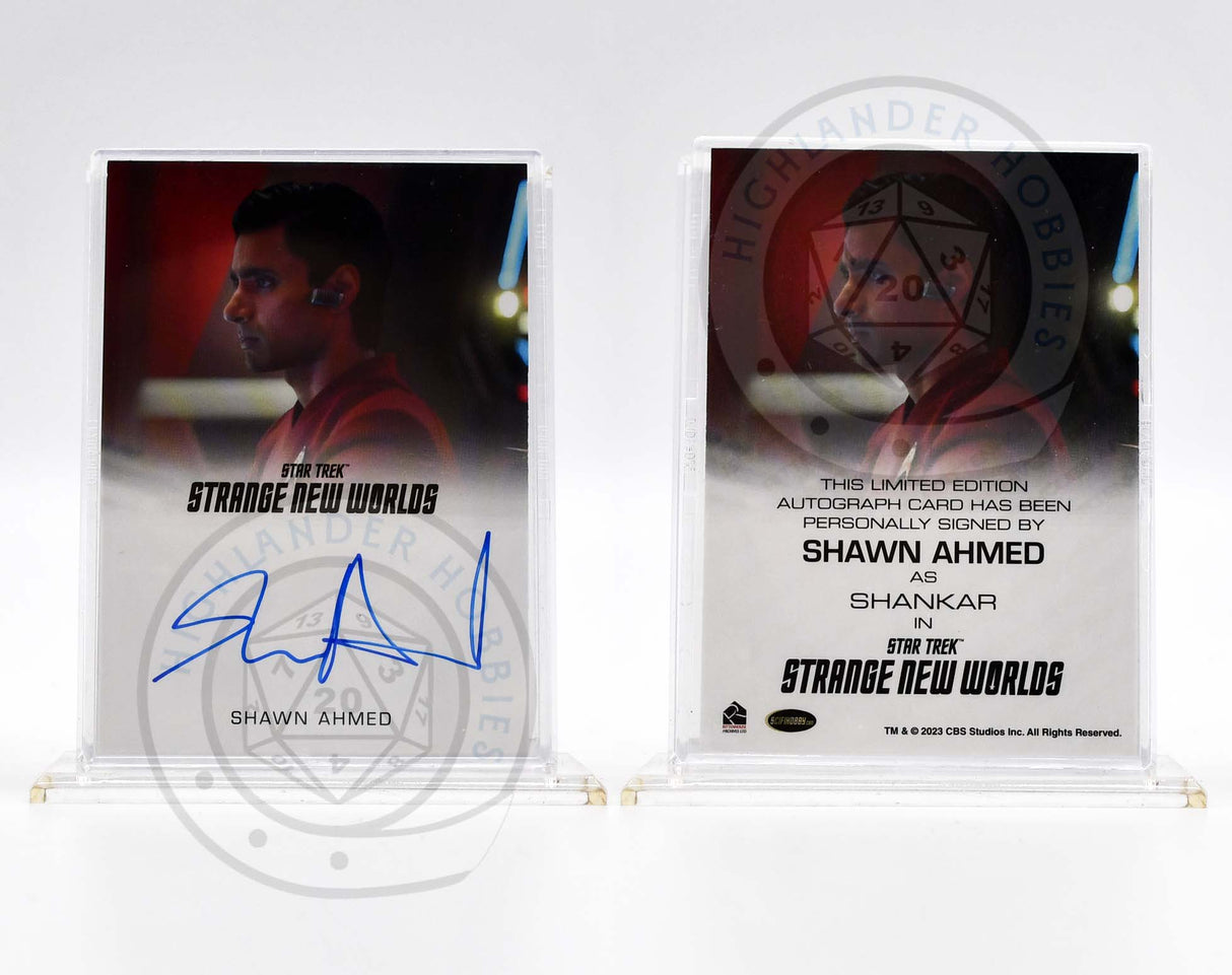 Shawn Ahmed as Shankar SIGNATURE Card from Star Trek Strange New Worlds Season 1