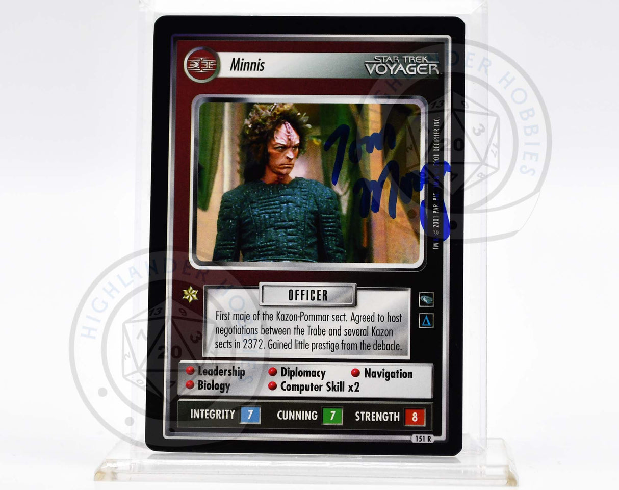 Tom Morga Autograph [Minnis Card - Star Trek 1E CCG]