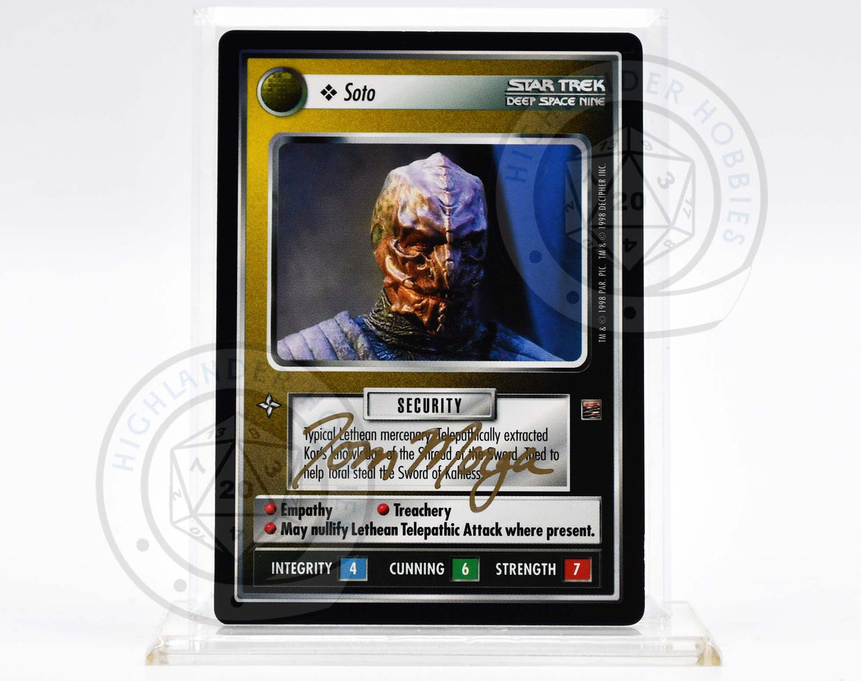 Tom Morga Autograph [Soto Card - Star Trek 1E CCG]