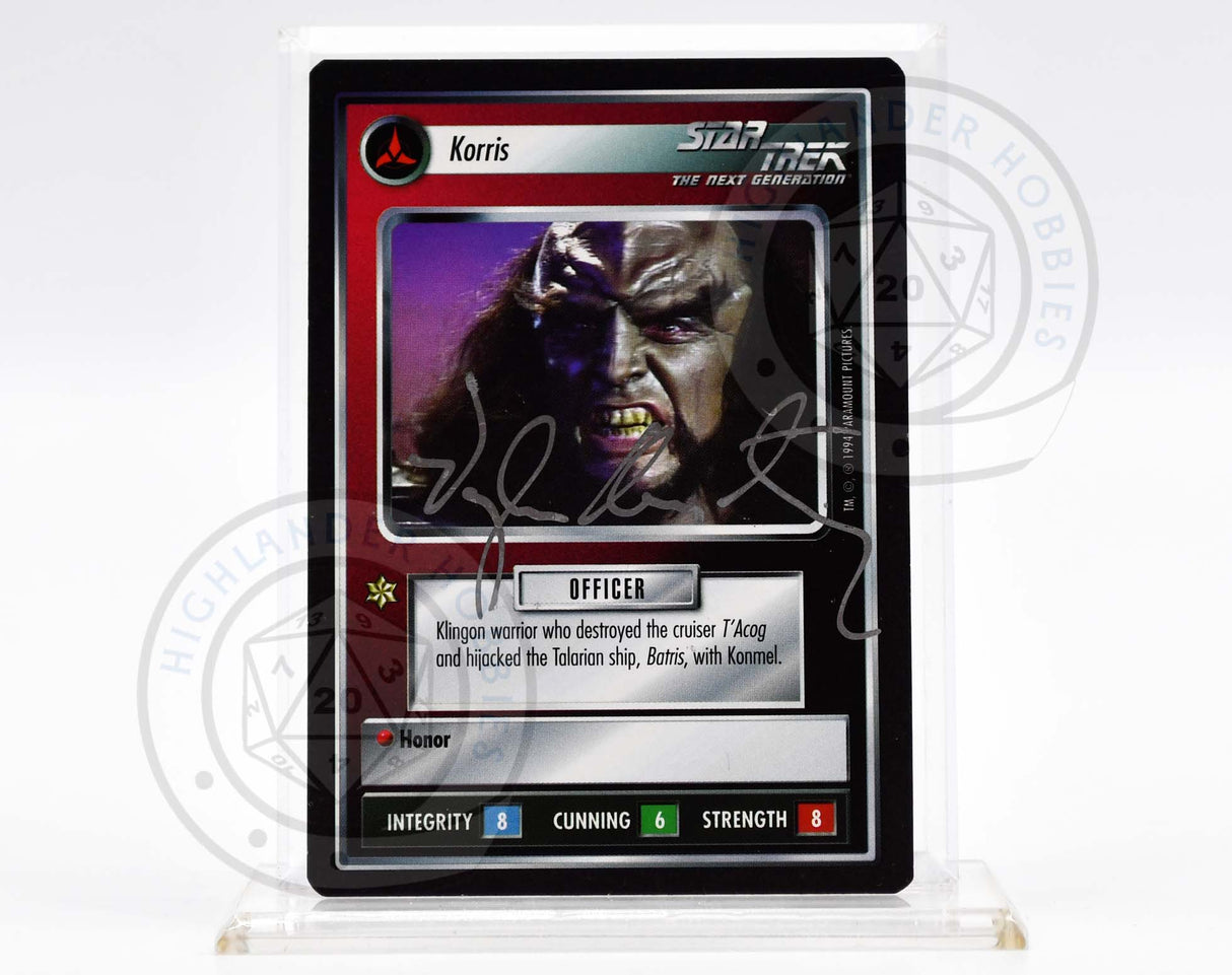 Vaughn Armstrong Autograph [Korris - Star Trek 1E CCG]
